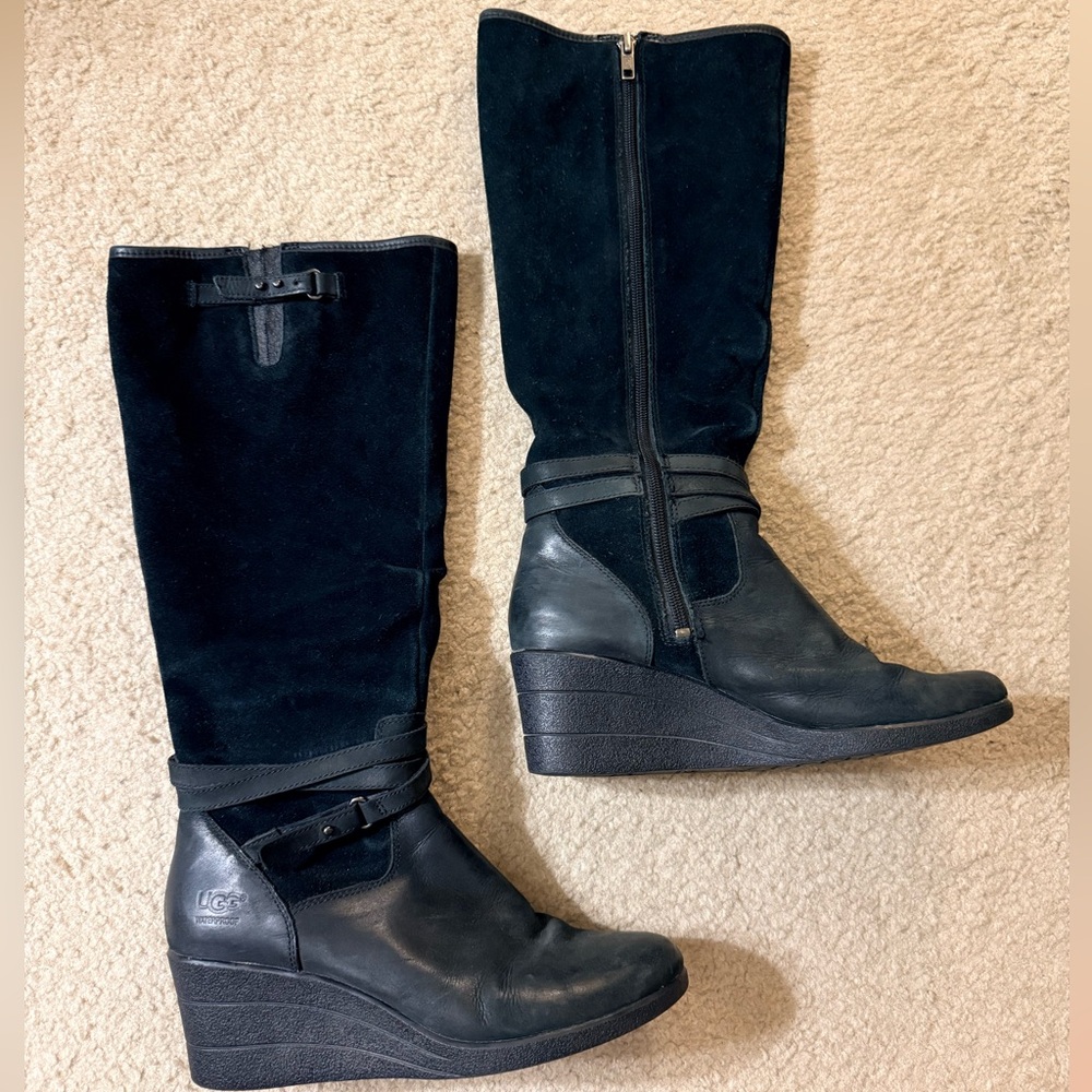 UGG Black Heeled Boots